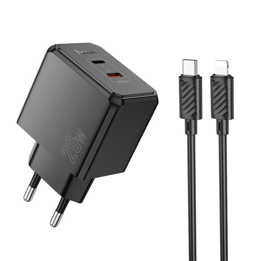 Мережевий зарядний пристрій Hoco CS16A Wish two-way PD20W Type-C to Lightning