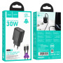 Мережевий зарядний пристрій Hoco N62 Gentle GaN PD30W Type-C to Lightning