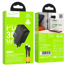 Мережевий зарядний пристрій Hoco N71 Nuevo PD30W+QC3.0 Type-C to Lightning