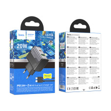 Мережевий зарядний пристрій Hoco CS71A Star Speed PD20W+QC3.0 Type-C to Lightning