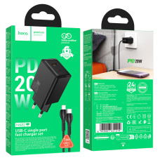 Мережевий зарядний пристрій Hoco N68 Nuevo PD20W Type-C to Lightning