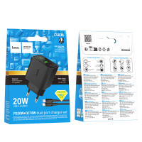 Мережевий зарядний пристрій Hoco CS83A Excellent PD20W+QC3.0 Type-C to Lightning