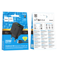 Мережевий зарядний пристрій Hoco CS83A Excellent PD20W+QC3.0 Type-C to Lightning