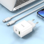 Мережевий зарядний пристрій Hoco C80A Plus PD20W+QC3.0 Type-C to Type-C 