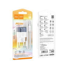 Мережевий зарядний пристрій Hoco C125A Transparent tribute PD20W Type-C to Type-C