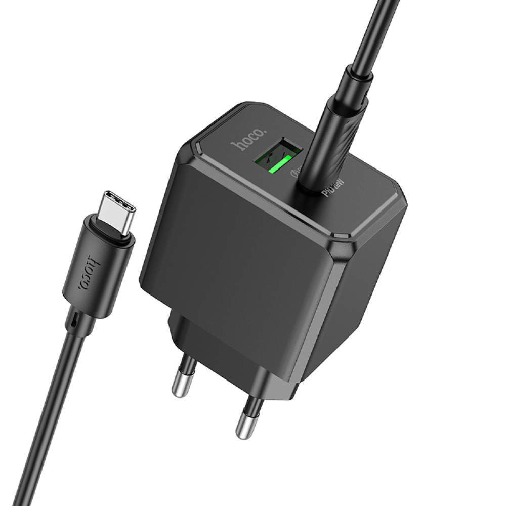 Мережевий зарядний пристрій Hoco CS14A Ocean PD20W+QC3.0 Type-C to Type-C