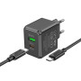 Мережевий зарядний пристрій Hoco CS14A Ocean PD20W+QC3.0 Type-C to Type-C