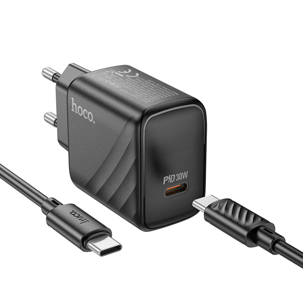Мережевий зарядний пристрій Hoco CS22A Value PD30W Type-C to Type-C