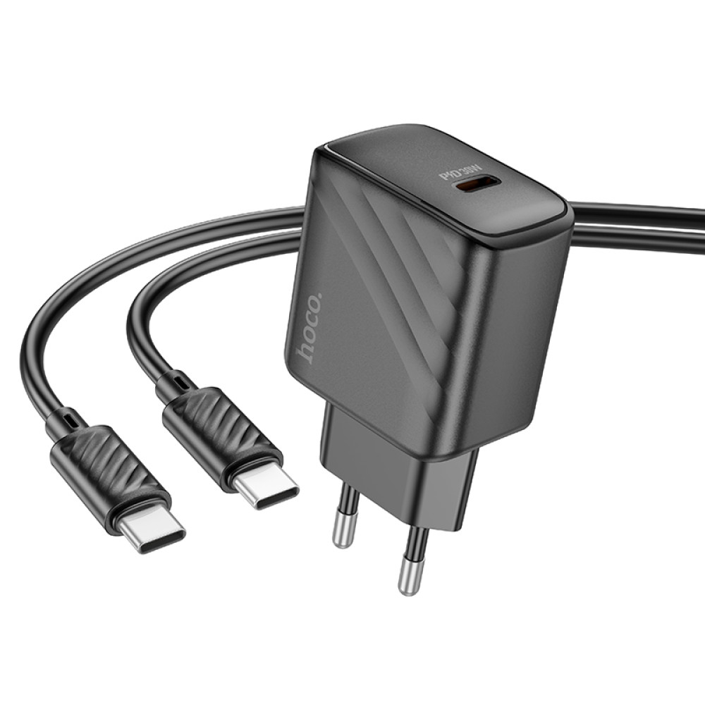Мережевий зарядний пристрій Hoco CS22A Value PD30W Type-C to Type-C