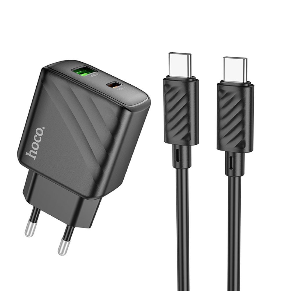 Мережевий зарядний пристрій Hoco CS23A Sunlight PD30W+QC3.0 Type-C to Type-C
