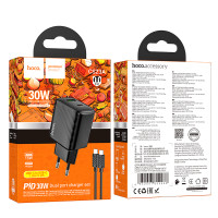 Мережевий зарядний пристрій Hoco CS23A Sunlight PD30W+QC3.0 Type-C to Type-C