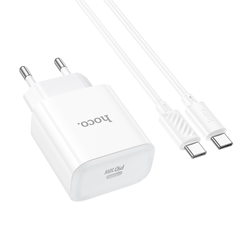 Мережевий зарядний пристрій Hoco C76A Pro Majestic PD30W Type-C to Type-C