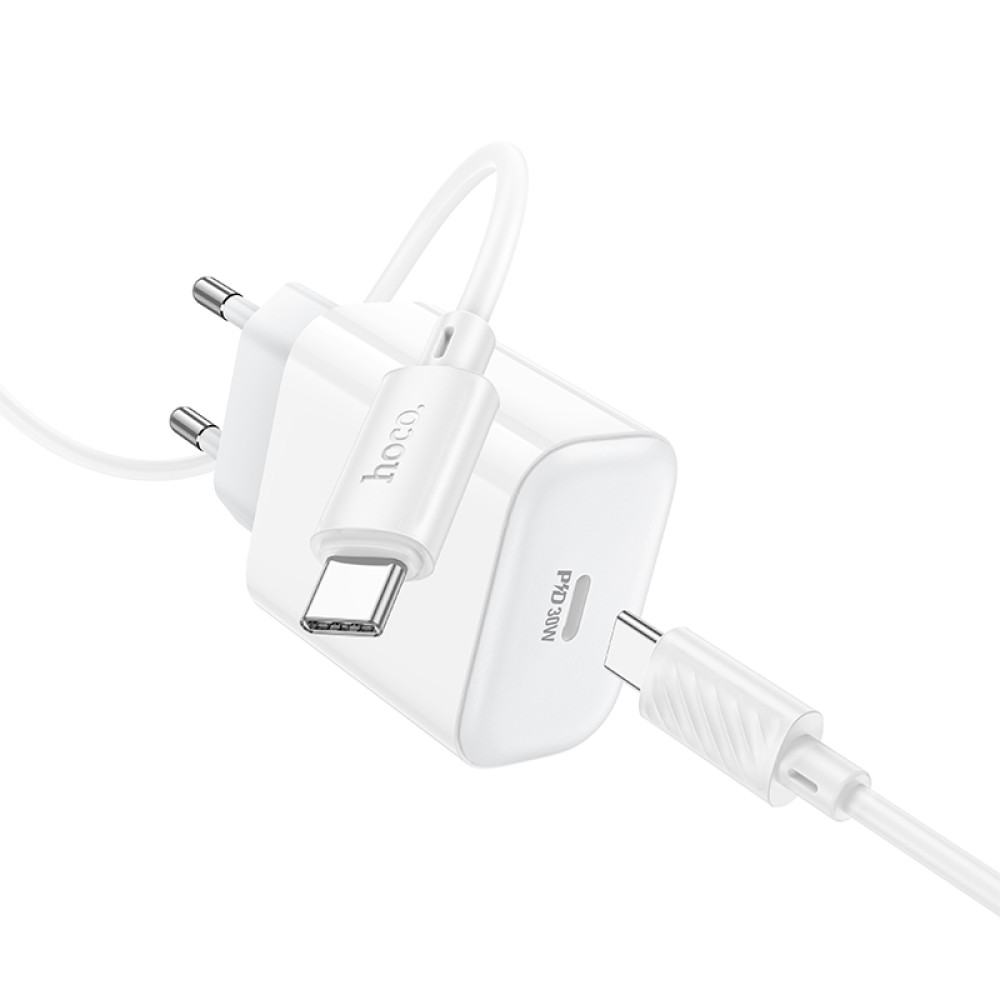 Мережевий зарядний пристрій Hoco C76A Pro Majestic PD30W Type-C to Type-C
