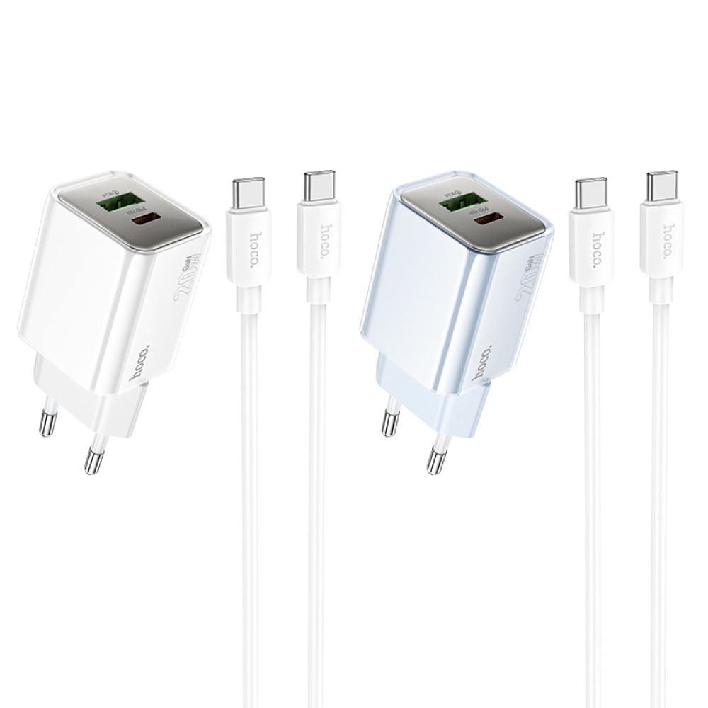 Мережевий зарядний пристрій Hoco N46 Glorious PD20W+QC3.0 Type-C to Type-C