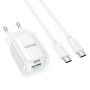 Мережевий зарядний пристрій Hoco C147A Charm PD20W+QC3.0 Type-C to Type-C