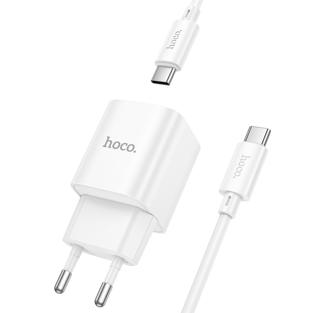 Мережевий зарядний пристрій Hoco C147A Charm PD20W+QC3.0 Type-C to Type-C