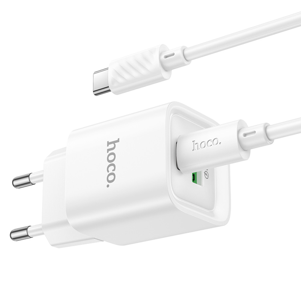 Мережевий зарядний пристрій Hoco C147A Charm PD20W+QC3.0 Type-C to Type-C