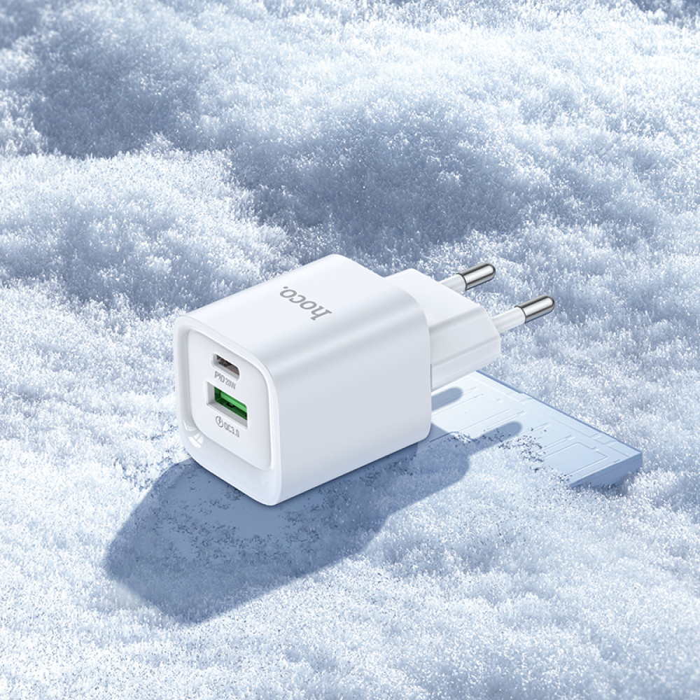 Мережевий зарядний пристрій Hoco C147A Charm PD20W+QC3.0 Type-C to Type-C