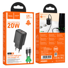 Мережевий зарядний пристрій Hoco N60 Gentle GaN PD20W Type-C to Type-C