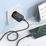 Мережевий зарядний пристрій Hoco AC25 Mini universal travel GaN PD30W Type-C to Type-C (EU,US,UK,AUS)