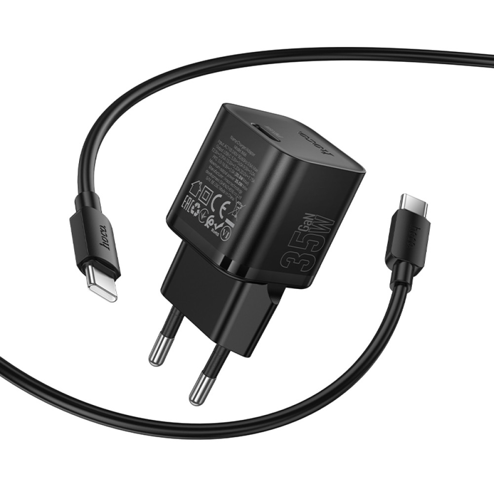Мережевий зарядний пристрій Hoco N66 Ingenious GaN PD35W Type-C to Type-C