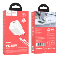 Мережевий зарядний пристрій Hoco N66 Ingenious GaN PD35W Type-C to Type-C