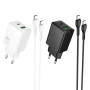 Мережевий зарядний пристрій Hoco N71 Nuevo GaN PD30W+QC3.0 Type-C to Type-C