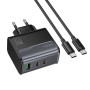 Мережевий зарядний пристрій Hoco CS75A Star Speed GaN PD70W+QC3.0 Type-C to Type-C