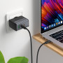 Мережевий зарядний пристрій Hoco CS75A Star Speed GaN PD70W+QC3.0 Type-C to Type-C