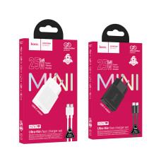 Мережевий зарядний пристрій Hoco N74 Speed PD25W GaN Type-C to Type-C ultra-thin