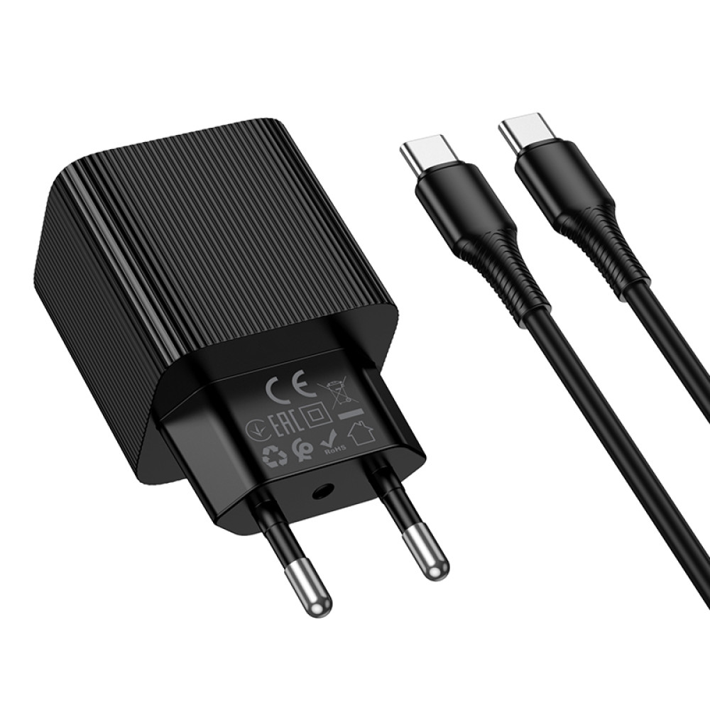 Мережевий зарядний пристрій Hoco CS84A Excellent PD30W+QC3.0 Type-C to Type-C