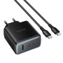 Мережевий зарядний пристрій Hoco C160A Upgrade GaN PD65W+QC3.0 Type-C to Type-C