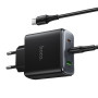 Мережевий зарядний пристрій Hoco C160A Upgrade GaN PD65W+QC3.0 Type-C to Type-C