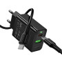 Мережевий зарядний пристрій Hoco CS95A Leader GaN PD30W+QC3.0 Type-C to Type-C