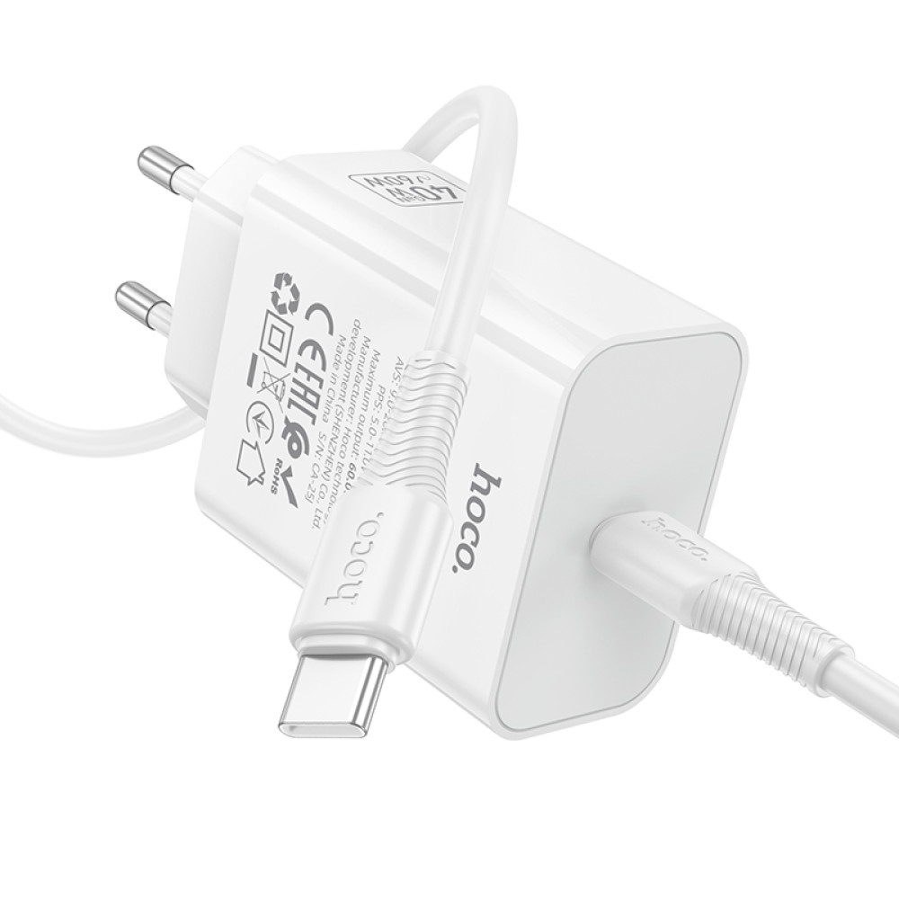 Мережевий зарядний пристрій Hoco C162A Source GaN PD40W Type-C to Type-C