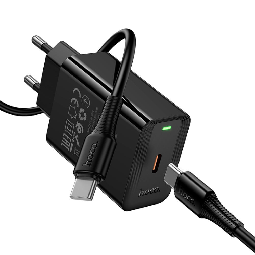 Мережевий зарядний пристрій Hoco CS93A Leader PD20W Type-C to Type-C