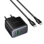 Мережевий зарядний пристрій Hoco C158A Upgrade GaN PD45W+QC3.0 Type-C to Type-C