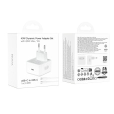 Мережевий зарядний пристрій Hoco C161A Speed PD40W Type-C to Type-C