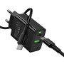Мережевий зарядний пристрій Hoco CS94A Leader PD20W+QC3.0 Type-C to Type-C