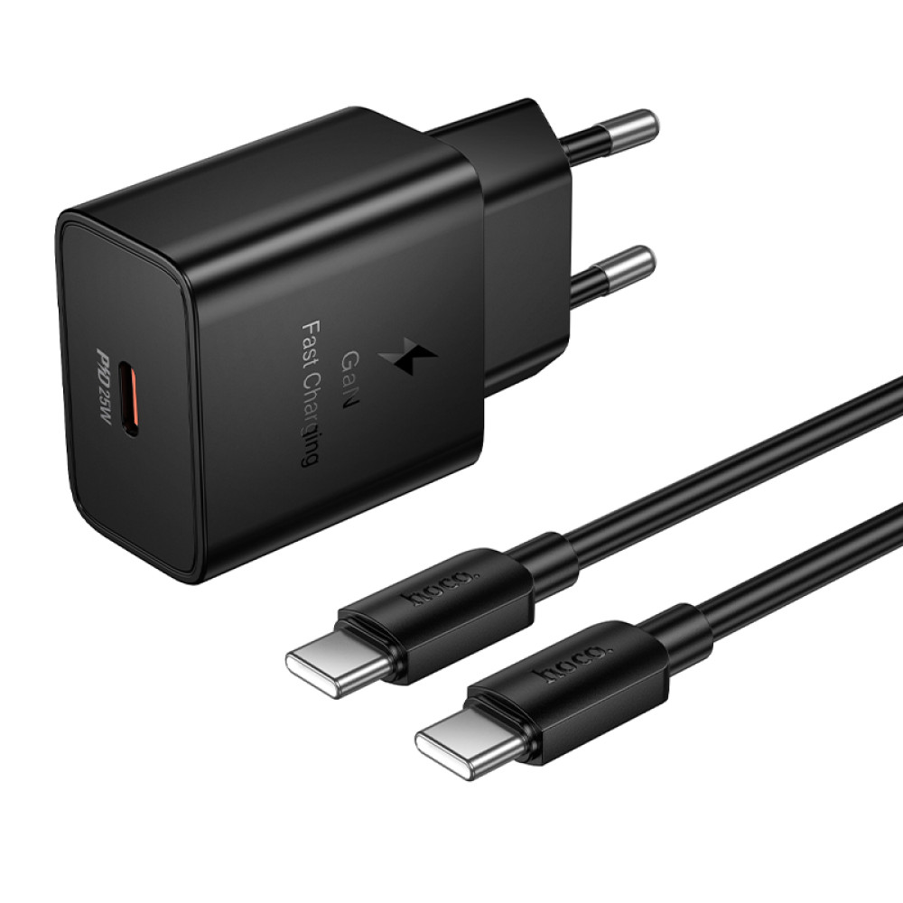 Мережевий зарядний пристрій Hoco N76 Star GaN PD25W Type-C to Type-C