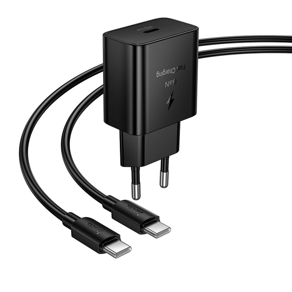 Мережевий зарядний пристрій Hoco N76 Star GaN PD25W Type-C to Type-C