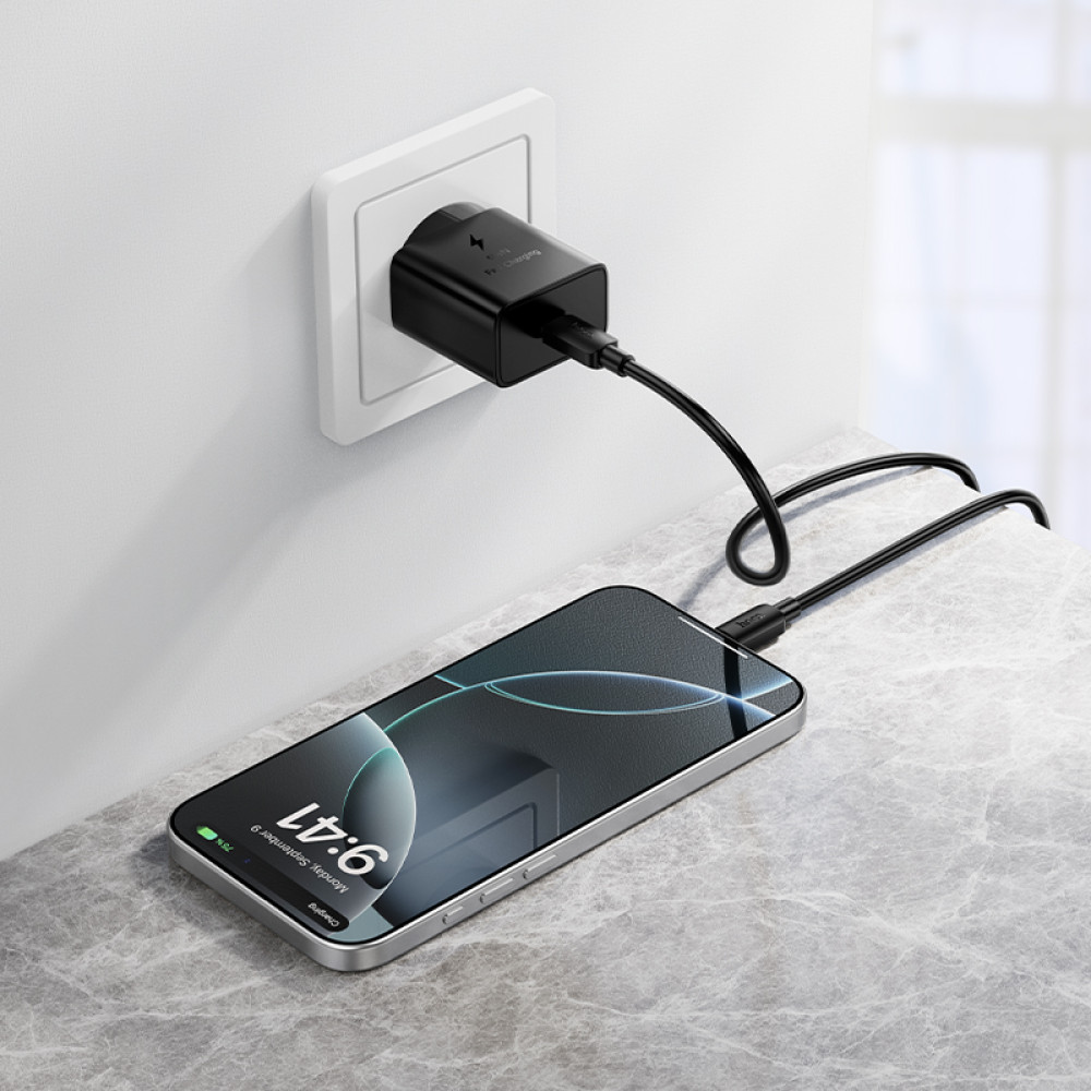 Мережевий зарядний пристрій Hoco N76 Star GaN PD25W Type-C to Type-C
