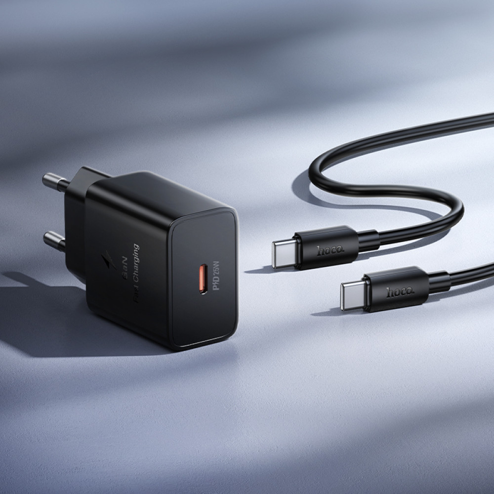 Мережевий зарядний пристрій Hoco N76 Star GaN PD25W Type-C to Type-C