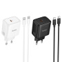 Мережевий зарядний пристрій Hoco N83 Profit GaN PD40W Type-C to Type-C