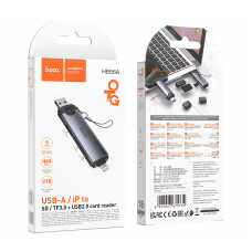 Card Reader Hoco HB56A Victory 3in1 USB+Lightning to SD+TF3.0+USB 2.0 (480Mbps, 5Gbps)