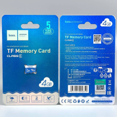 Карта пам'яті Hoco 4Gb 6 Class 40Mb-s без адаптера