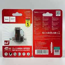 USB флеш Hoco UD14 64Gb Clever USB3.2+Type-C Швидкісна