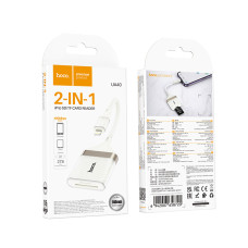 Card Reader (Перехідник OTG) Hoco UA40 Crystal 2in1 Lightning to SD+TF (maximum support 2TB) 480Mbps