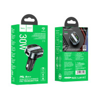 FM модулятор (Автомобільний зарядний пристрій) Hoco E70 PD30W+QC3.0 Bluetooth