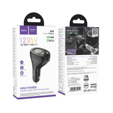FM Модулятор (Автомобільний зарядний пристрій) Hoco E88 Star PD20W+15W (35W) (з прикурювачем)